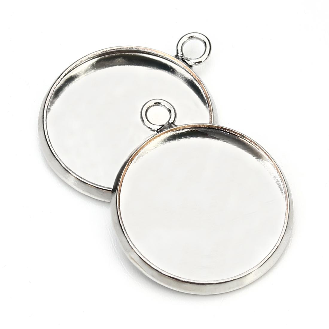 

10pcs/bag Iron Cabochon Base Tray Bezels Blank For Jewelry Making Findings Bracelet Pendant Tray Bezels Blank Setting Supplies 10mm