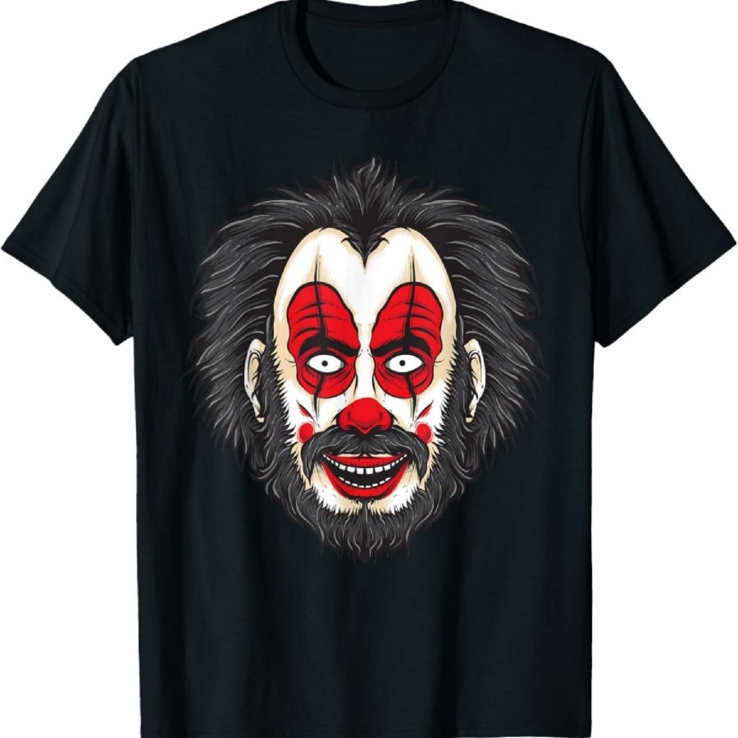 

Mad beard Clown Psycho Scary Joker Jester gift for Halloween T-Shirt XXXXXL чорний