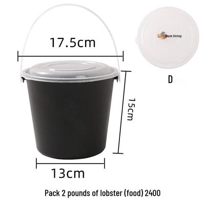 Disposable Round Plastic Food Takeout Container with Handle