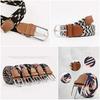 [VPbao] Canvas Belt, Simple Mesh Belt, Highly Elastic, Unisex, Free Size Belt, Braided Belt, White Green + Coffee Color