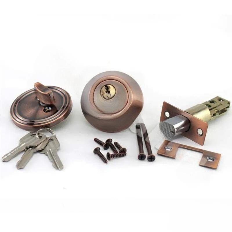 Home Door Gate Single Cylinder Deadbolt Chrome Stainless Steel Dead Bolt Door Lock