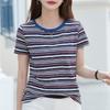 Summer Women's T-shirt Striped Loose Casual Short Sleeve Top