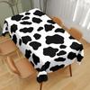 Black White Cow Print Rectangle Tablecloth for Table Decor Reusable Farmhouse Kitchen Dining Tablecloth Holiday Party Decor