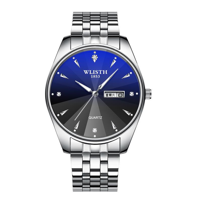New Top Brand Casual Double Calendar Luminous Quartz Couple's Watches