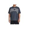 Under Armour Loose Fit Letter Print Sports T-Shirt Men Tops Gray 1379558-044