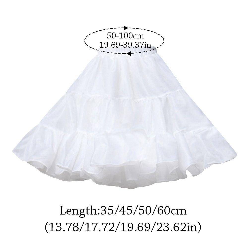 Fashion Without hoop Petticoat JK White Underskirt Crinoline Breathable Lolita Ball Gown Petticoats