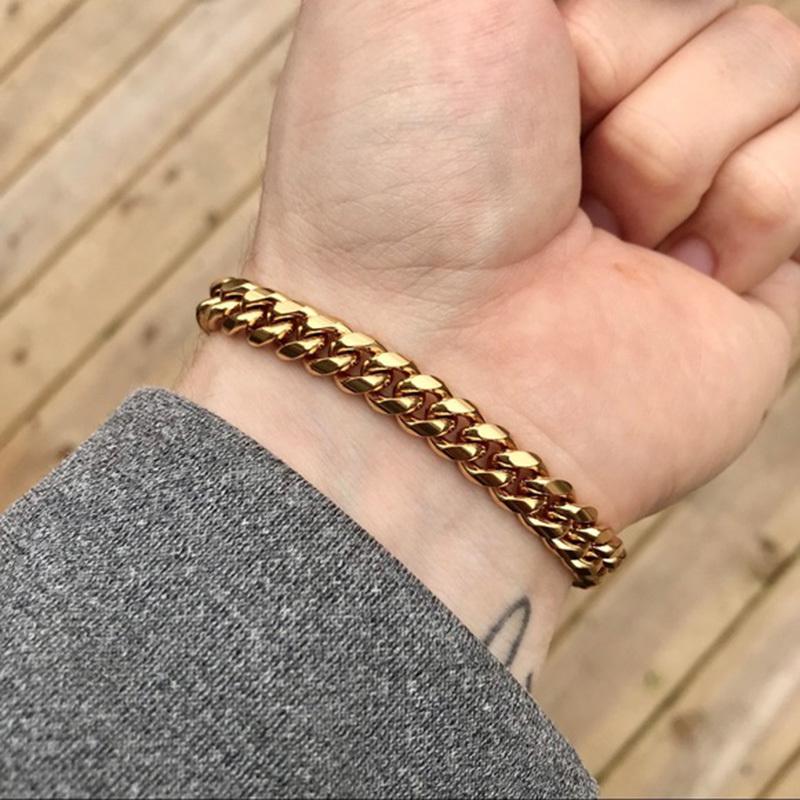 Vnox Mens Simple 3 -11mm Stainless Steel Curb Cuban Link Chain Bracelets For Women Unisex Wrist Jewelry Gifts
