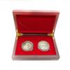 Solid Wood, Coin Commemorative Coin Collection Box, Coin Protection, Commemorative Medal Storage Box, Chinese Style, Red, Square Small Wooden Box
