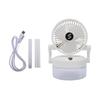 Desk Fan USB Rechargeable Folding Portable Desk Fan with Mist Spray for Dormitories Offices Travel