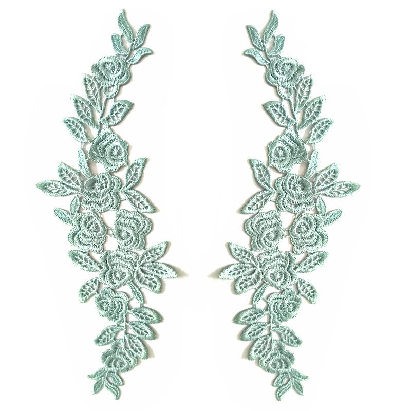 Accesorii DIY flori ușoare din poliester, accesorii dantelă solubile în apă, autocolante pânză cu broderie goală, flori decorative fashion cu broderie