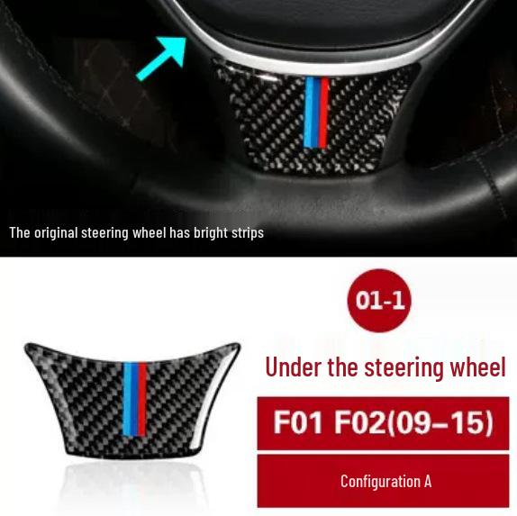Carbon Fiber Center Console Sticker for BMW 7 Series F01 F02 Interior Modification 730 740 750li