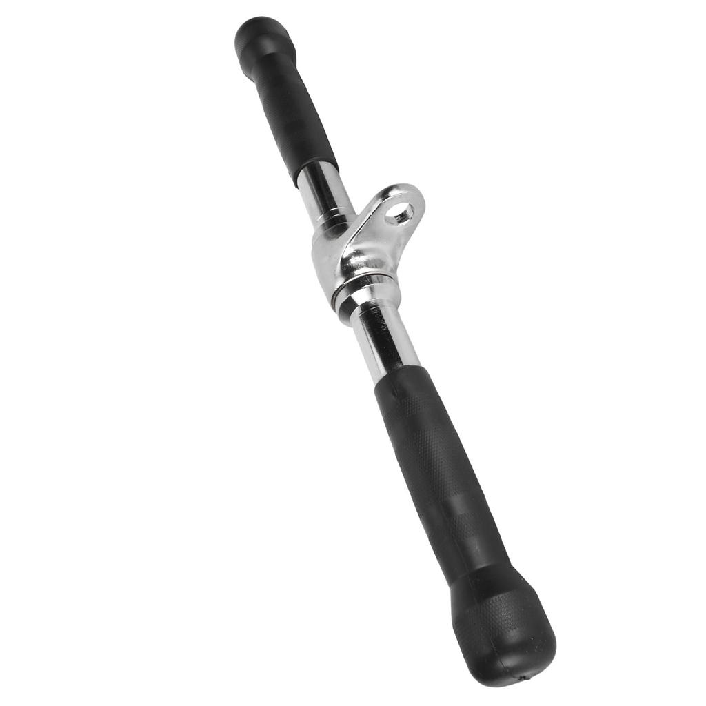 Pull Down Bar Straight 17.3in Press Down TPR Steel Electroplated Rotate Comfort Grip Cable Machine Attachment for Home