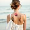 9pcs Temporary Tattoo Cactus Tattoos Waterproof Long-lasting Body Stickers Flower Tattoos Temporary Tattoo Stickers For Chest