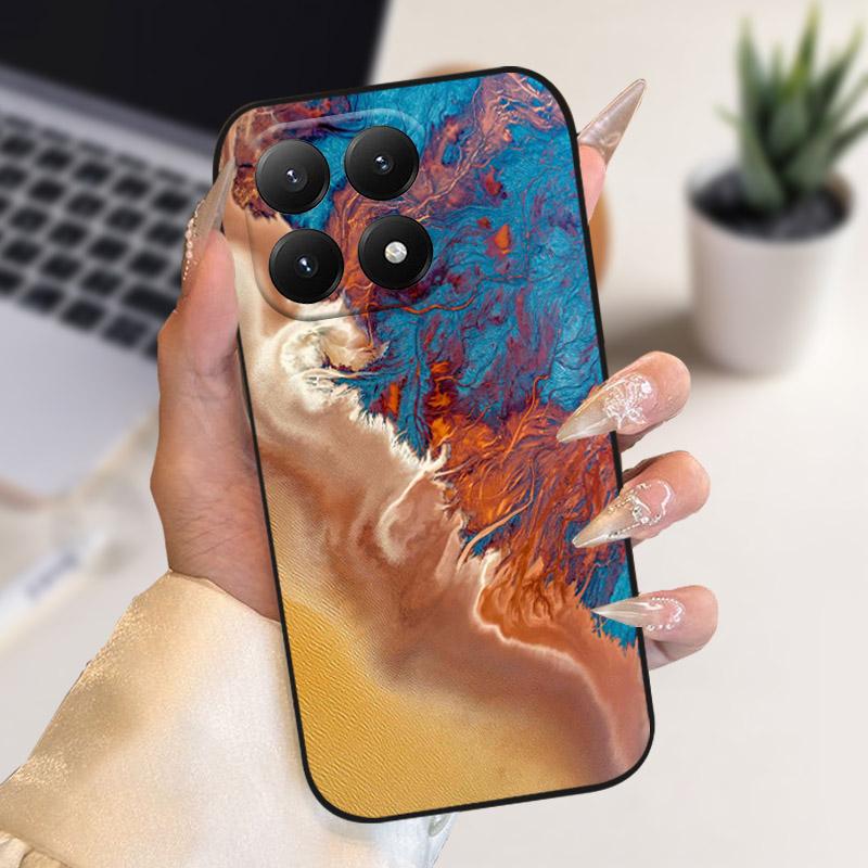 Pro Xiaomi 15T Pouzdro Stylová Malba Nárazuvzdorný Zadní Kryt Pro Xiaomi 15 T Kryt Telefonu Měkký TPU Silikonový Ochranný Kryt Proti Pádu