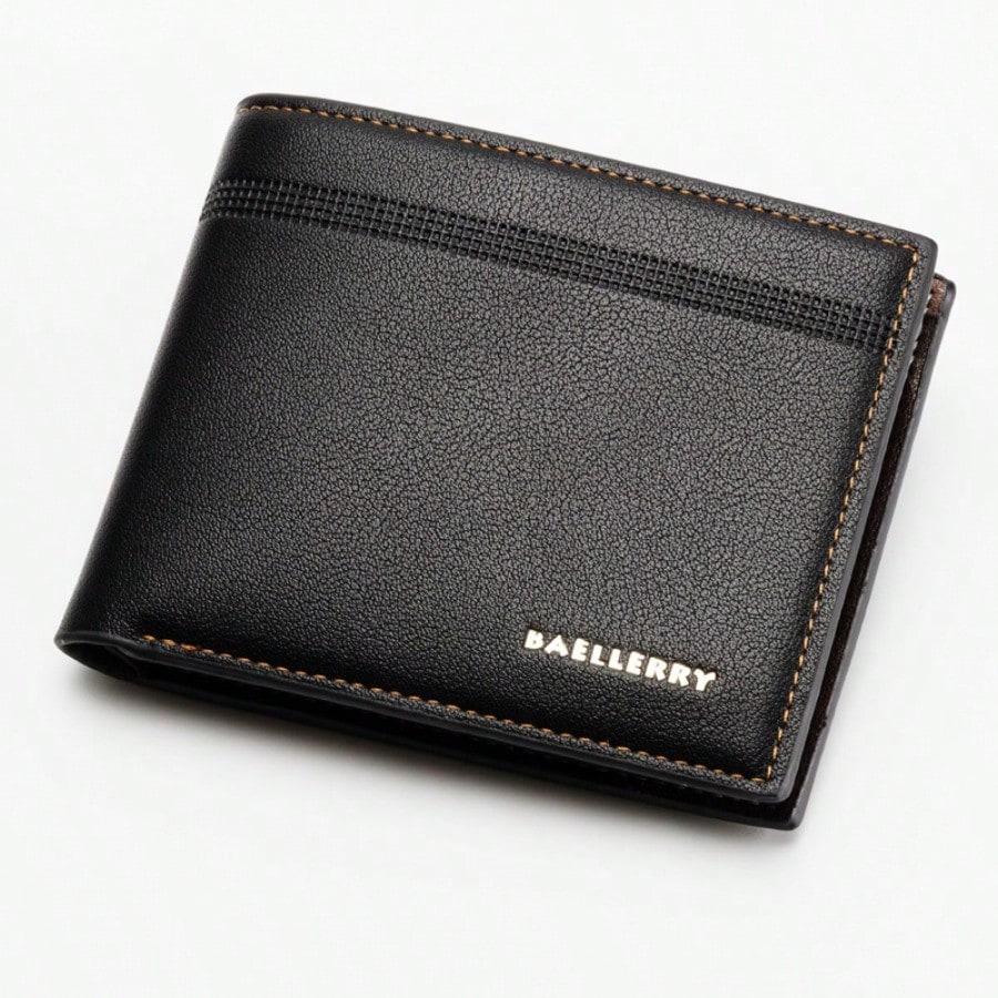 New men's wallet business short multi-card leather large-capacity high-end wallet card bag
