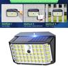 176LED Solar Lights Motion Sensor Solar Powered Flood Lights Waterproof Solar Security Wall Light 3 Modes Outside Backyard Yard