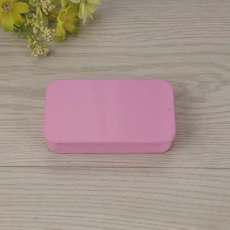 1pc Multi Size Mini Iron Box Slide Rectangular Empty Tins Storage Box Wedding Jewelry Pill Cases Portable Tin Boxes Container
