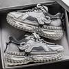 Men's shoes spring new breathable mesh youth sports shoes men's trend versatile tire sole platform dad shoes men