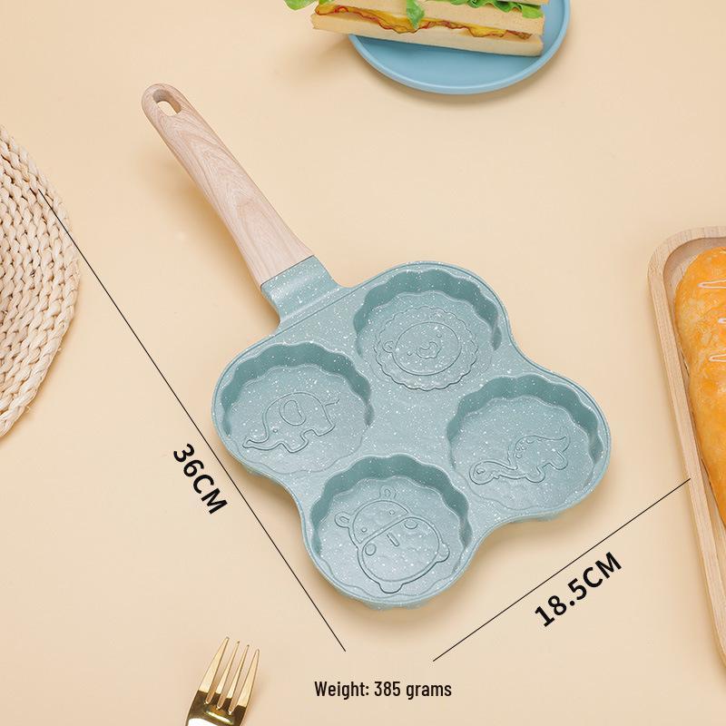 

Сковорода для завтрака с антипригарным покрытием с рисунком животных, плоское дно из майфань-камня для яиц, пельменей и гамбургеров