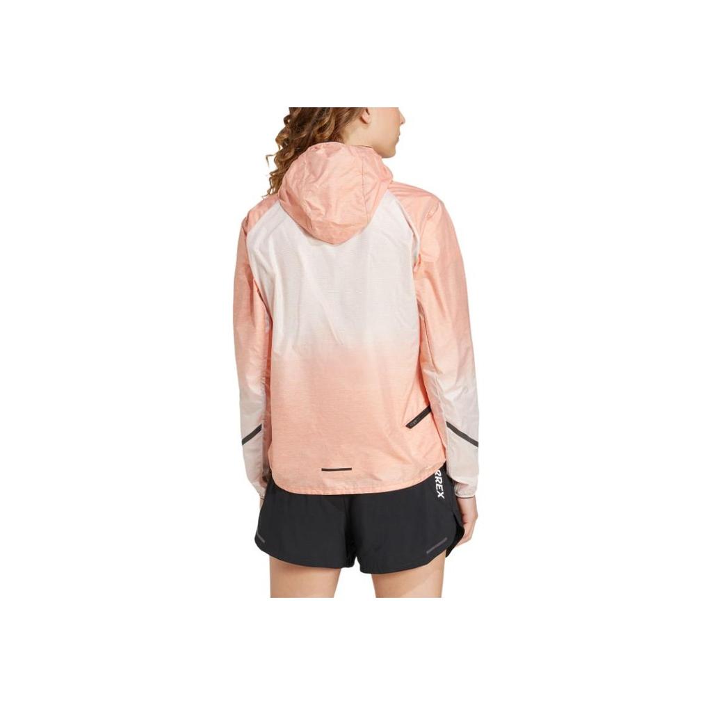 Adidas Terrex Xperior Light Windweave Jacket Gradient Outdoor Trail Running Hooded Jacket Women Jackets Pink IT3435