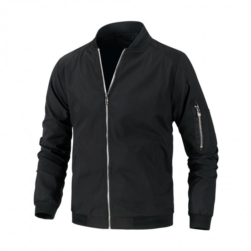 Men's Stand-Up Jacket Casual Spring and Autumn Thin Cardigan Zipper Jacket Fashion Youth Jacket Men's