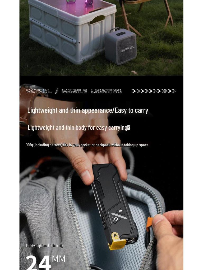 Ultra-thin Tactical Flashlight: Multifunctional, High-Intensity, Magnetic with Back Clip, Colorful High-Endurance Work Light.