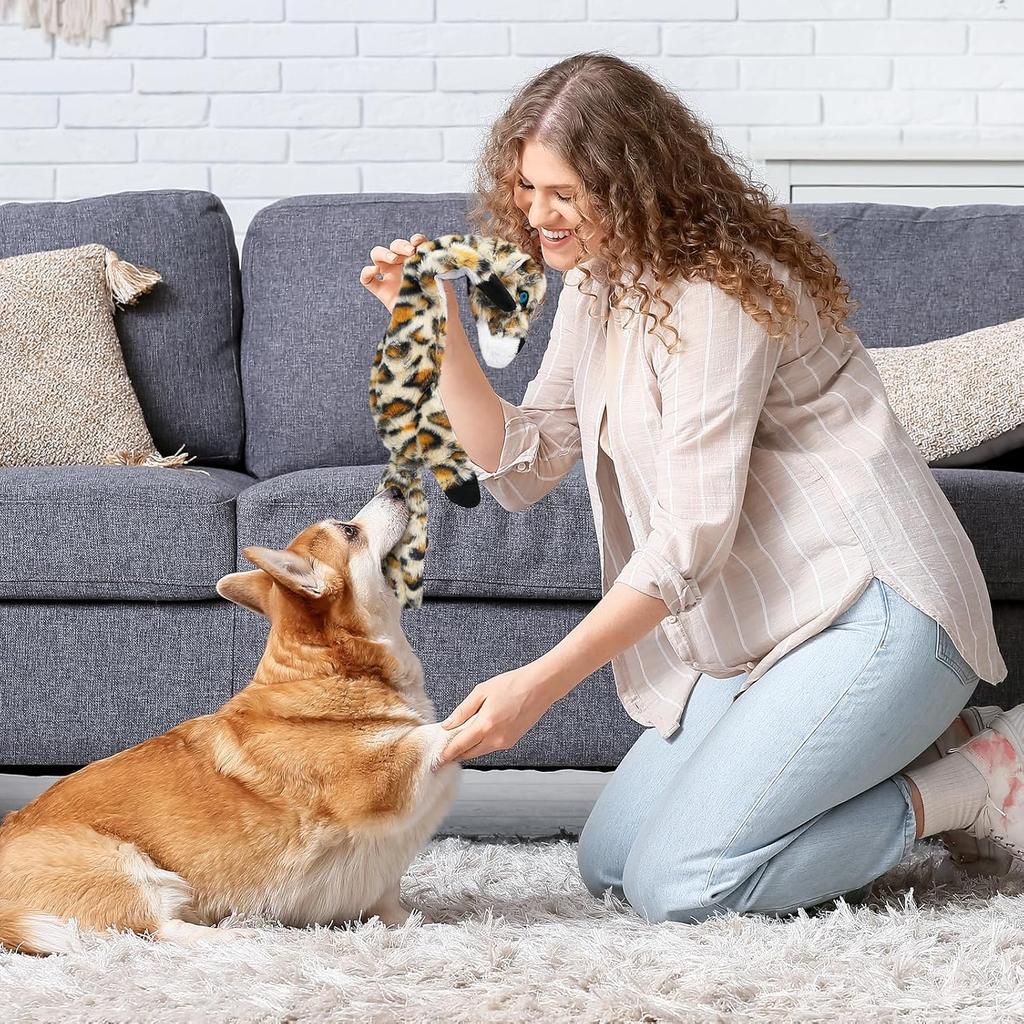Giocattoli per Cani Senza Imbottitura, Confezione da 5 Giocattoli Cani Stridenti Indistruttibili, Morbido Giocattolo in Peluche per Cani Piccoli Medi Grandi