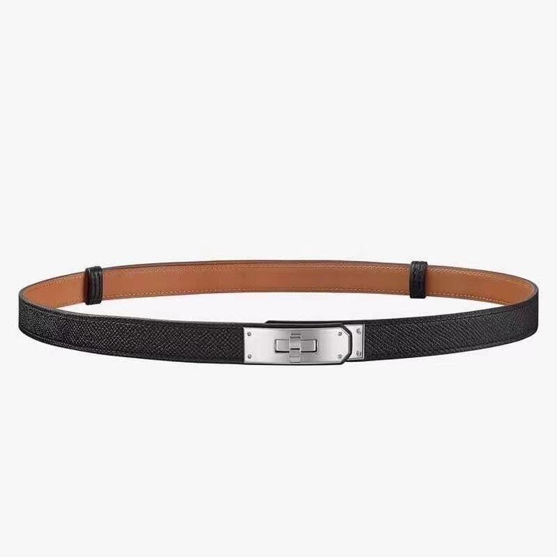 Ladies Belt, Double-Sided Leather High-Quality Waistband Thin Belt With Dress Decoration H Home Double Cowhide Belt Women