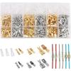 540Pcs Male Female Bare Wire Spade Terminals Assortment Insulated Sleeves Cold Crimp Plug-in Electrical Connector Kit