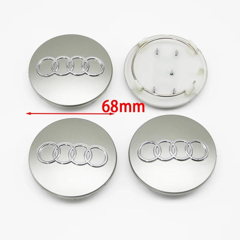 For Audi B5 4Pcs 135MM Car Hub Caps 4F0601165N For Audi A4 A5 A6 A7 Q3 Q5 A3 S5 Accessories Auto Wheel Center Cap Hubcap Rim Covers Styling