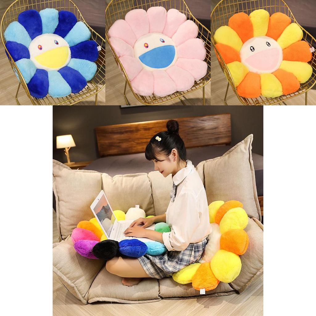 Colorful Takashi Murakami Rainbow Flower Pillow Plush Soft Toy For Kids And Collectors