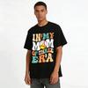 In My Mom Of Three Era Volleyball Baseball Softball Graphic Tee Pure Cotton T-shirt