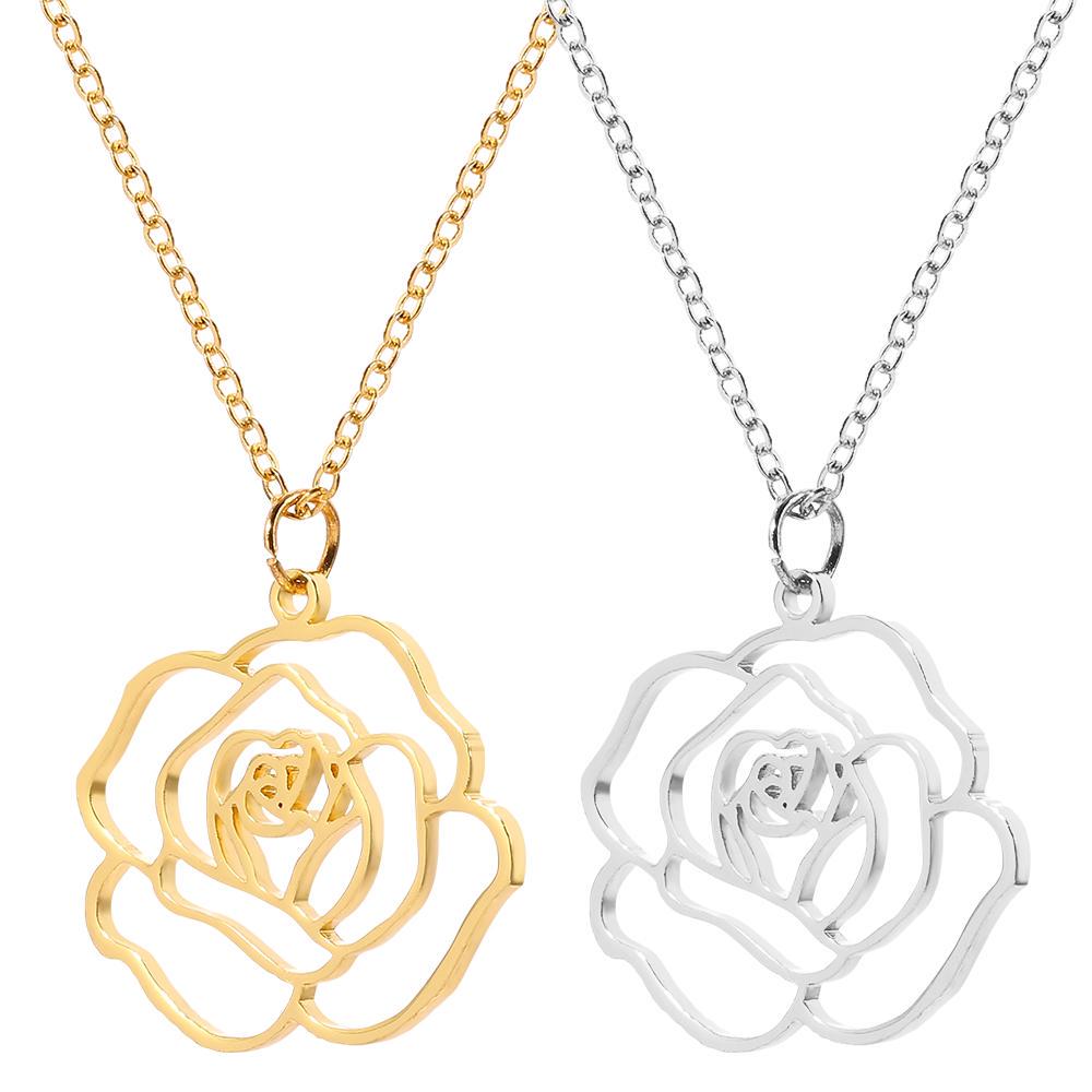 Rose Necklace Flower Custom Charm 