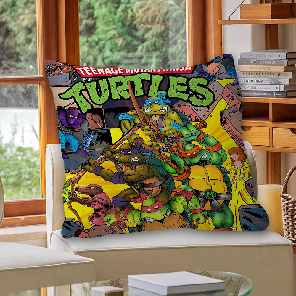 Anime TTeenage MMutant NNinja TTurtles Pillowcase Toon Gift Cushion Cover Bedroom Home Sofa Chair Seat Decor Pillow Case