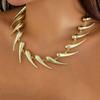 Vintage Rivets Necklace Gothic Water Drop Pendant Neck Chain Choker for Dancing