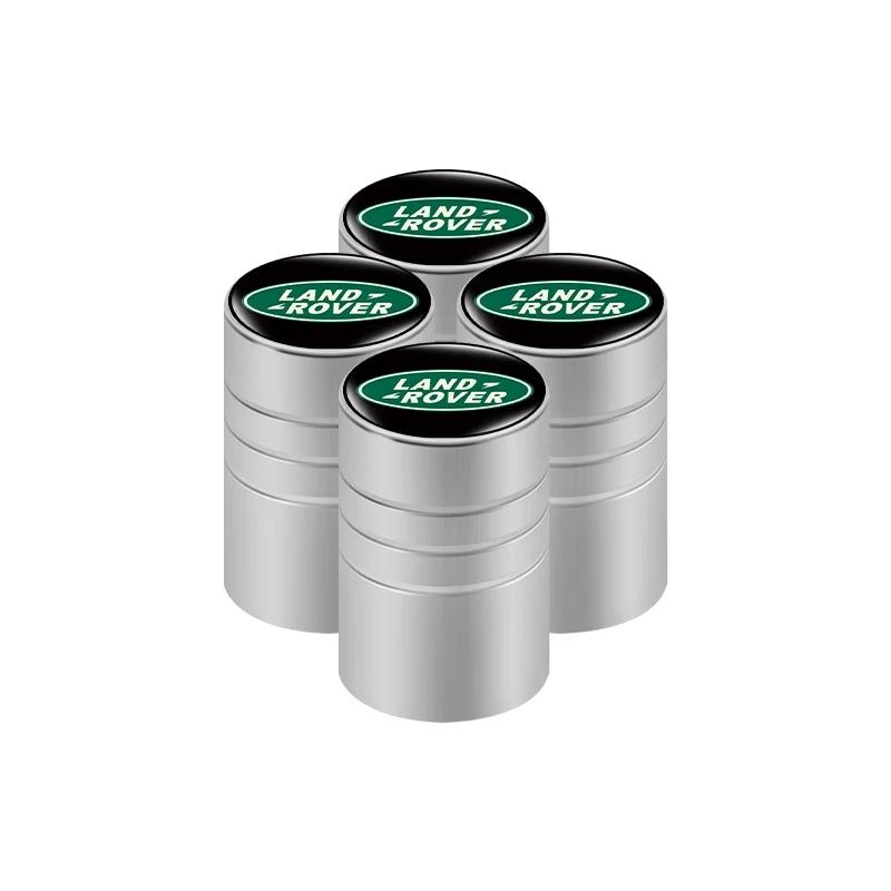 4Pcs Aluminum Alloy Car Tire Cap Stylish Car Logo Wheel Valve Caps for Land Rover Range Rover Discovery Guardian 4 Freelander 2 NG6