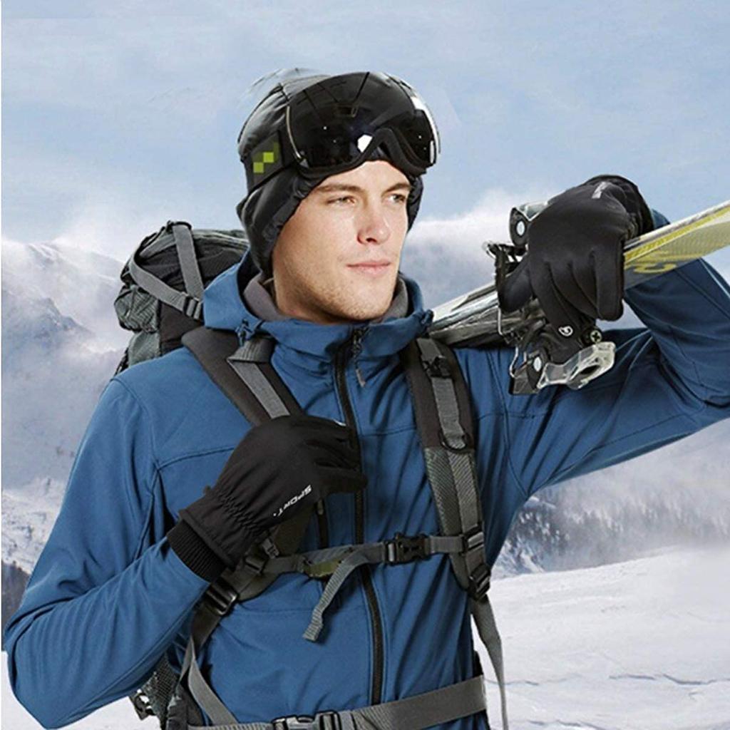 Ski Snowboard 3M Thinsulate Smartphone Motorcycle Cold Weather Windproof Winter Snow Play Work Fleece Waterproof and Black Gloves, Gloves, Gloves,