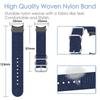 Smartwatch Wristbands Strap Canvas Smartwatch Replacement Band for Watch 4 40mm 44mm for Watch 4 Classic 46mm 42mm Dark