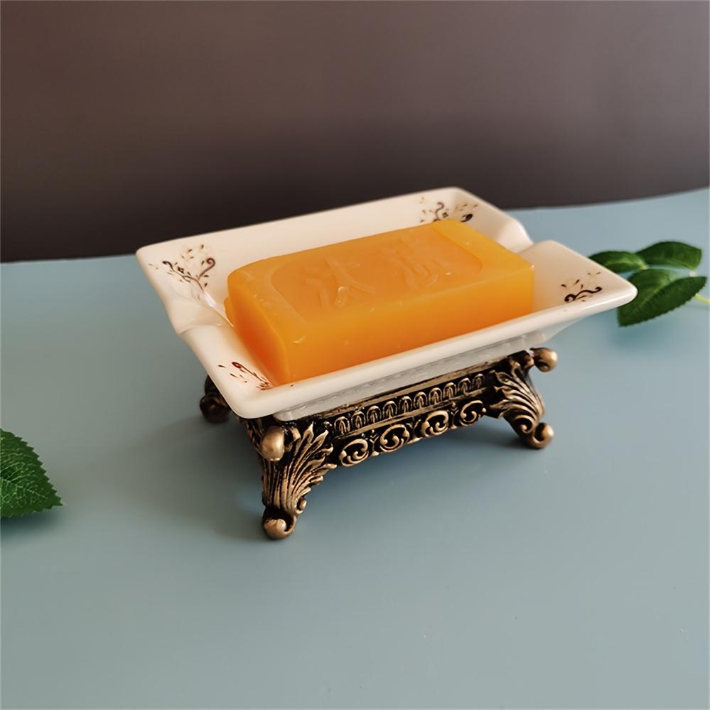 Vintage Ceramic Soap Dish for Cross-Border Export, European-Style Personalized Soap Holder for Bathroom & Laundry Room