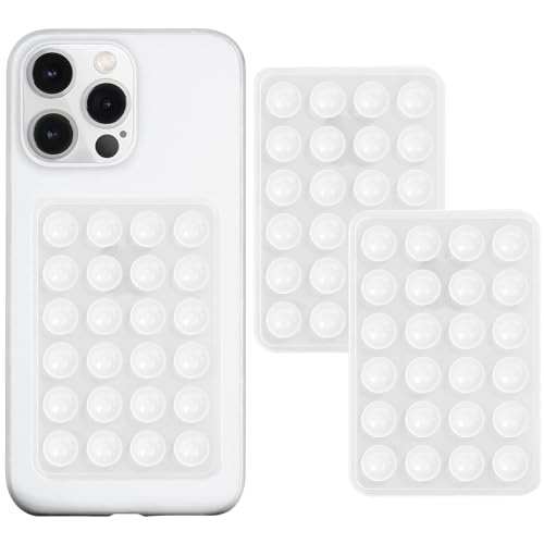 2-pakning Silikon Sugekopp Telefonfeste, Sklisikkert Klebrig Telefongrep for Mobiltelefon for Sterkt Grep Holder for Selfies og Videoer