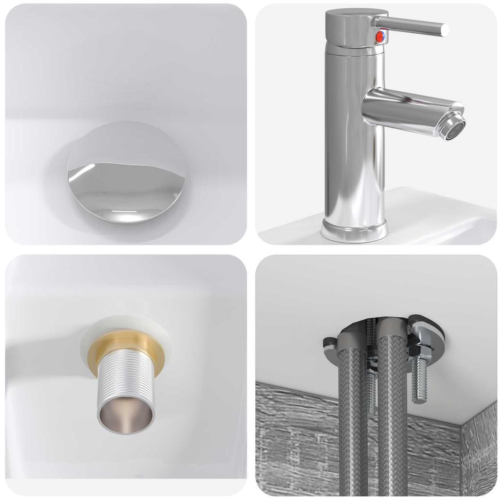 Bathroom Cabinet Set 5 Pcs Grey Sonoma 53 X 15.5 X 70 Cm