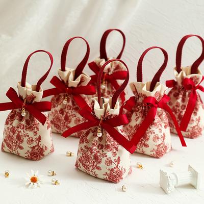 10pcs Wedding Candy Bags Gifts Packaging Boxes Wrapping Pouch Handheld Gift Bag Candy Bag Wedding Party Event Festive Supplies
