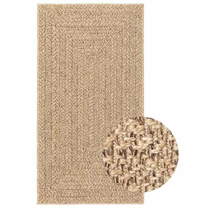 VidaXL ZIZUR Beige Rug 80x150 Cm Jute Look Indoor Outdoor, Outdoor Rug, Floor Mat, Indoor Rug, 4010389