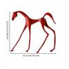 Alloy Horse Decor Statue Modern Geometric Figurine Contemporary for Display Shelf, Hotel