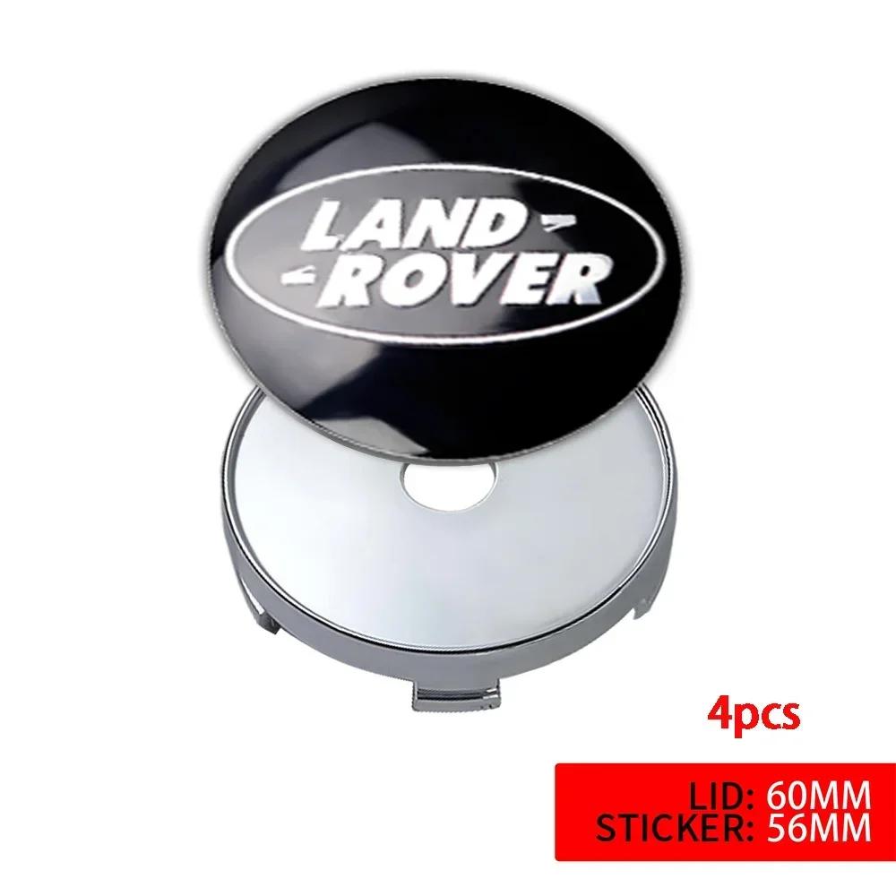 56/60MM Car Styling Aluminum Wheel Center Hub Caps Sticker Accessories For Land Rover Discovery 3 Defender Range Rover Velar SVR