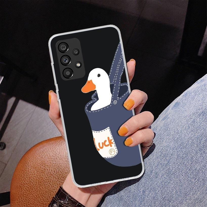 Cartoon Duck Goose Game Phone Case For Samsung Galaxy A17 A16 A15 A14 A13 A57 A56 A55 A54 A53 A37 A36 A35 A34 A33 A26 A25 A24 A2
