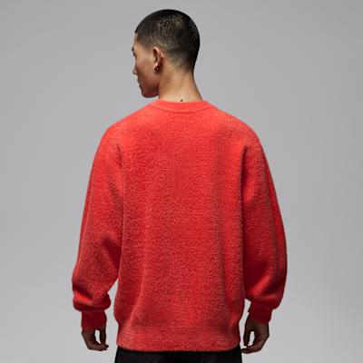 Jordan Sweaters Men s Pepper Red/Sail White Crew Neck Moderate S