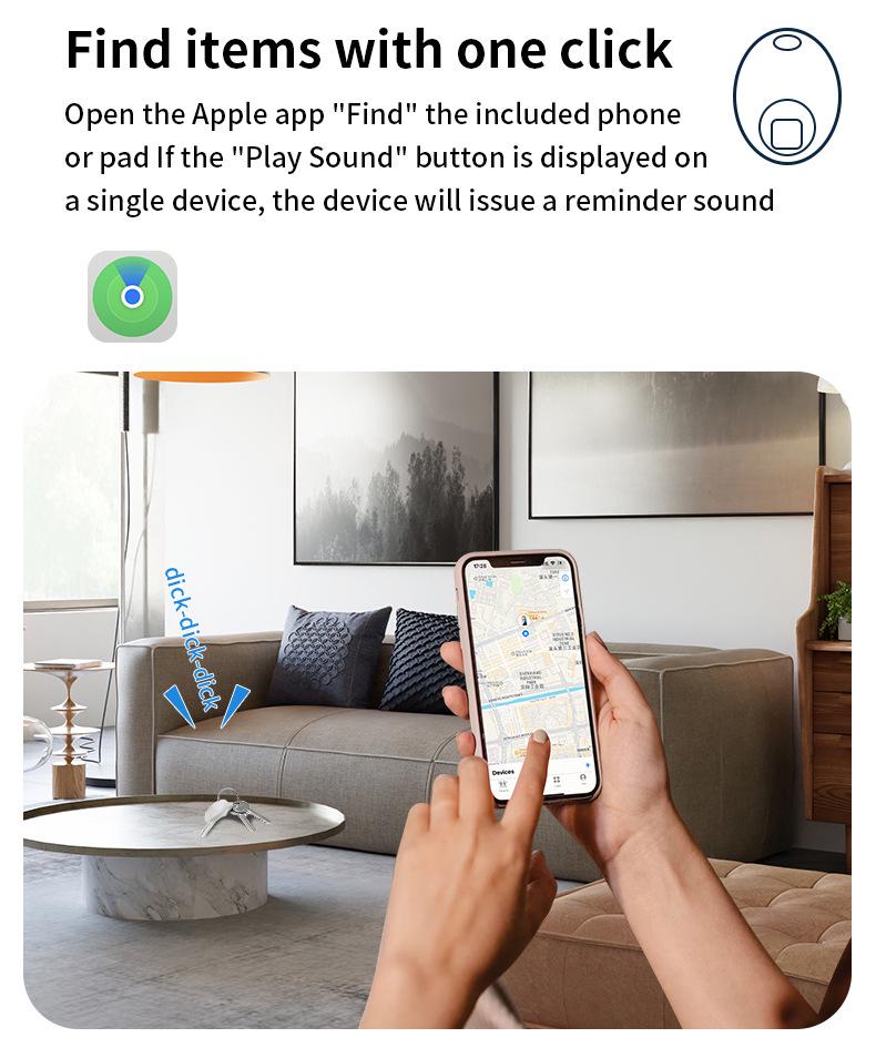Localizador Airtag: Dispositivo Inteligente Bluetooth Anti-Perda para Animais de Estimação