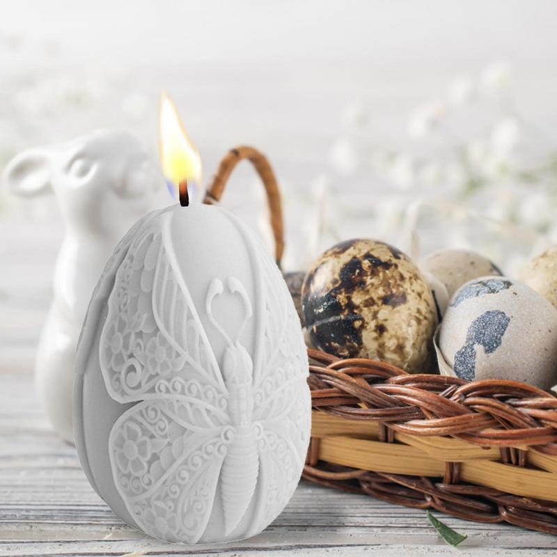 Silicone Easter Egg Molds 3D Relief Pattern Easter Chocolate Molds Spring Easter Resin Epoxy Molds For DIY Eggs Candles Soaps