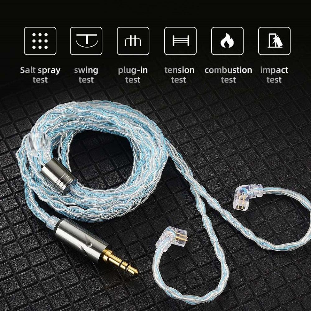 Upgrade Cord KZ Earphone Cable Silver Plated KZ Wired Headphones For ZXN ZXT VK4